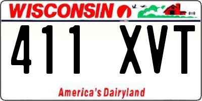 WI license plate 411XVT
