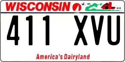 WI license plate 411XVU