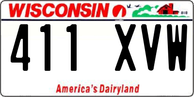 WI license plate 411XVW