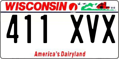 WI license plate 411XVX