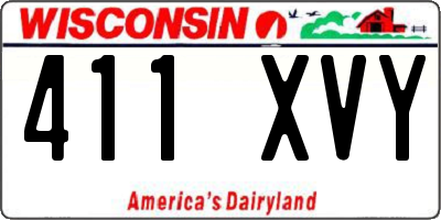 WI license plate 411XVY