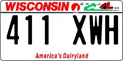 WI license plate 411XWH