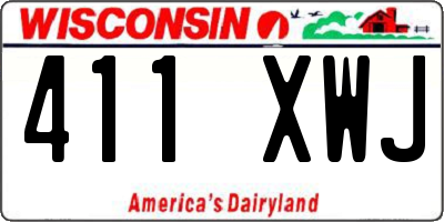WI license plate 411XWJ