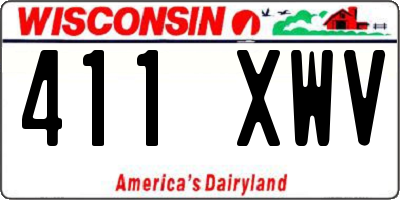 WI license plate 411XWV