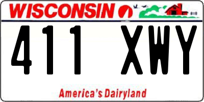 WI license plate 411XWY