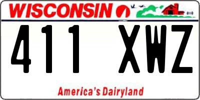 WI license plate 411XWZ