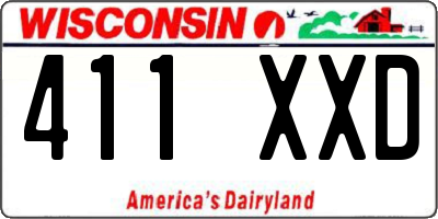 WI license plate 411XXD