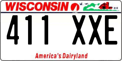 WI license plate 411XXE