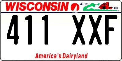 WI license plate 411XXF