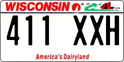 WI license plate 411XXH