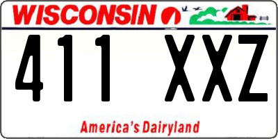 WI license plate 411XXZ