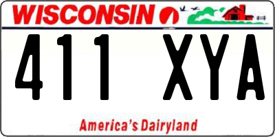 WI license plate 411XYA