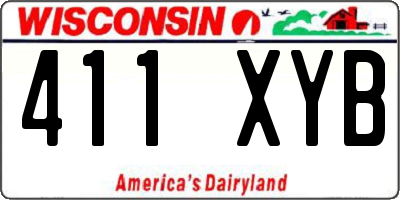 WI license plate 411XYB