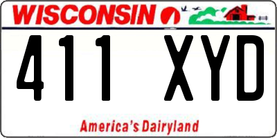 WI license plate 411XYD