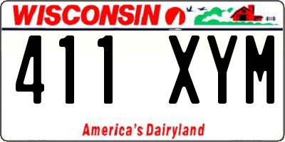 WI license plate 411XYM