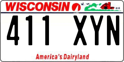 WI license plate 411XYN