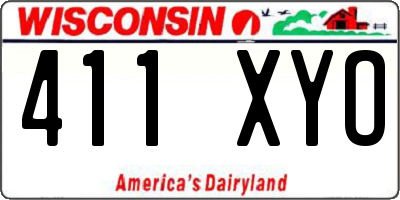 WI license plate 411XYO