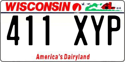 WI license plate 411XYP