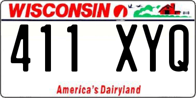 WI license plate 411XYQ