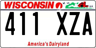 WI license plate 411XZA