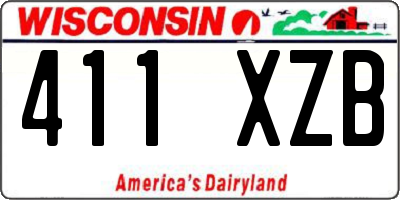 WI license plate 411XZB