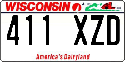 WI license plate 411XZD