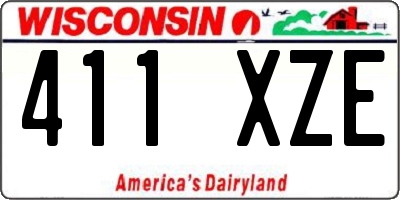 WI license plate 411XZE