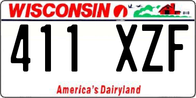 WI license plate 411XZF