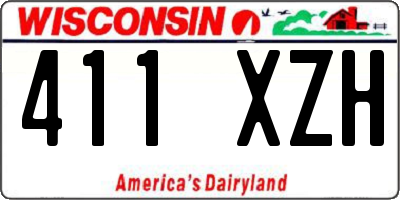 WI license plate 411XZH