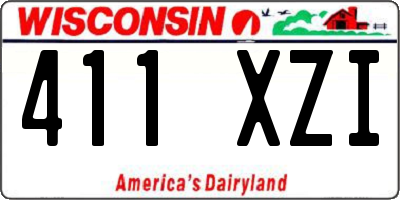 WI license plate 411XZI