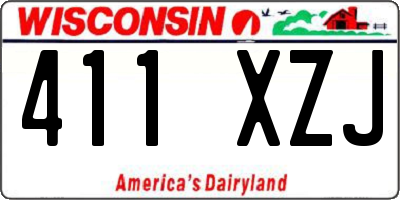 WI license plate 411XZJ