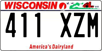 WI license plate 411XZM