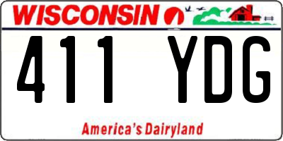 WI license plate 411YDG