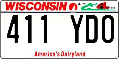WI license plate 411YDO