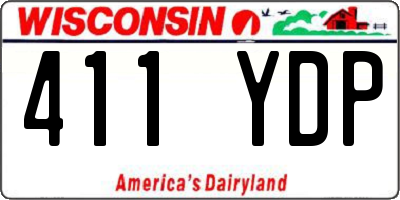 WI license plate 411YDP