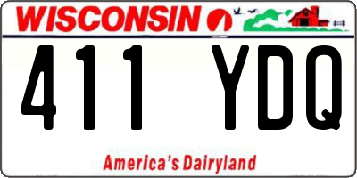 WI license plate 411YDQ