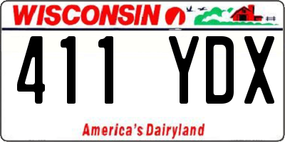 WI license plate 411YDX