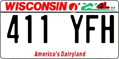 WI license plate 411YFH