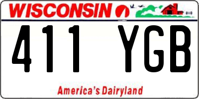 WI license plate 411YGB