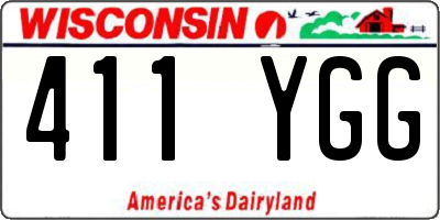 WI license plate 411YGG