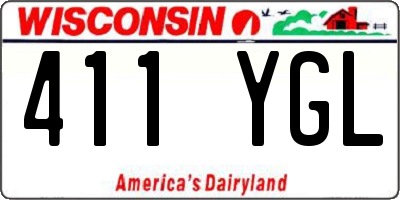 WI license plate 411YGL