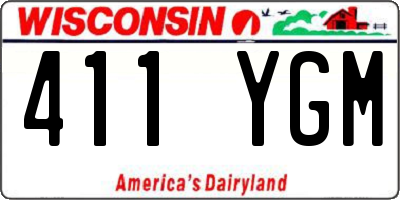 WI license plate 411YGM