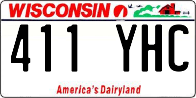 WI license plate 411YHC