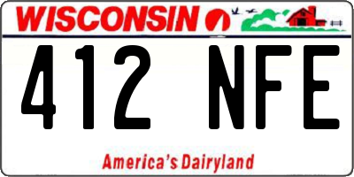 WI license plate 412NFE