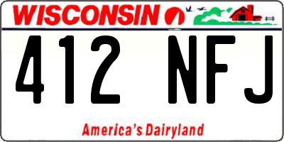 WI license plate 412NFJ