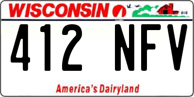 WI license plate 412NFV