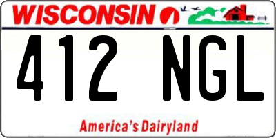 WI license plate 412NGL