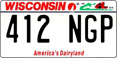 WI license plate 412NGP