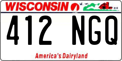 WI license plate 412NGQ