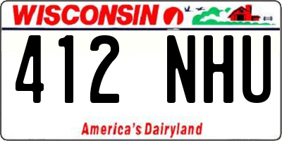 WI license plate 412NHU